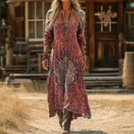 Caridad | Vestido largo estampado