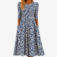 Brígida | Vestido largo de flores con bolsillos