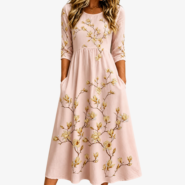 Lucrecia | Vestido de flores con bolsillos