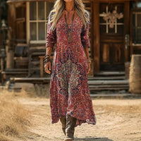 Caridad | Vestido largo estampado