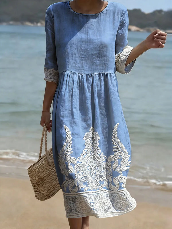 Icíar | Vestido de flores en azul