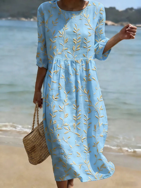 Gemma | Vestido de flores en azul