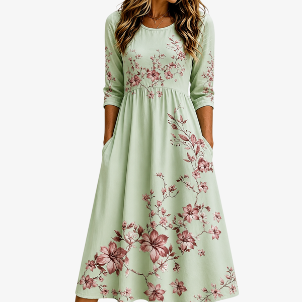 Otilia | Vestido de flores con bolsillos
