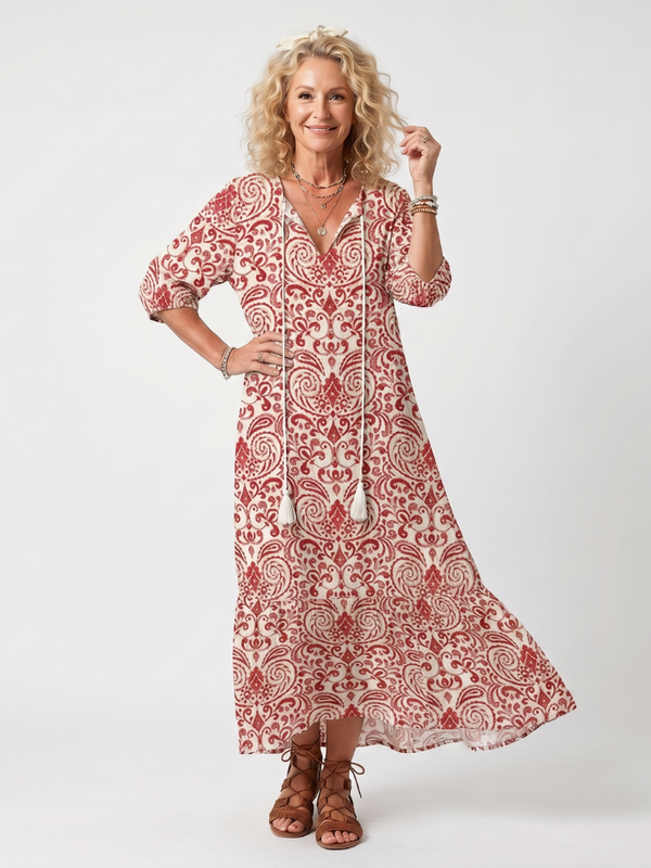 Carmina | Vestido largo estampado