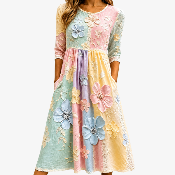Rosenda | Vestido de flores con bolsillos