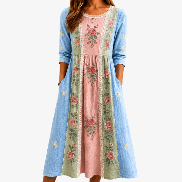 Regina | Vestido de flores con bolsillos