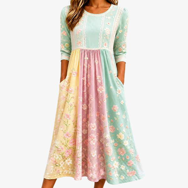 Eusebia | Vestido de flores con bolsillos