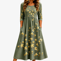 Azucena | Vestido de flores con bolsillos