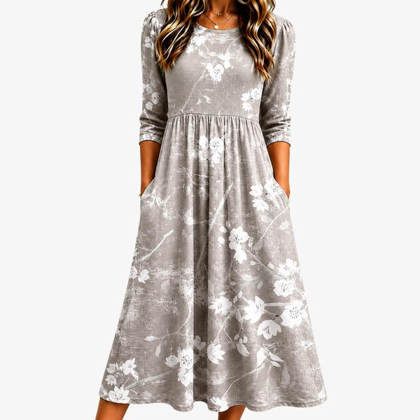 Gregoria | Vestido de flores con bolsillos