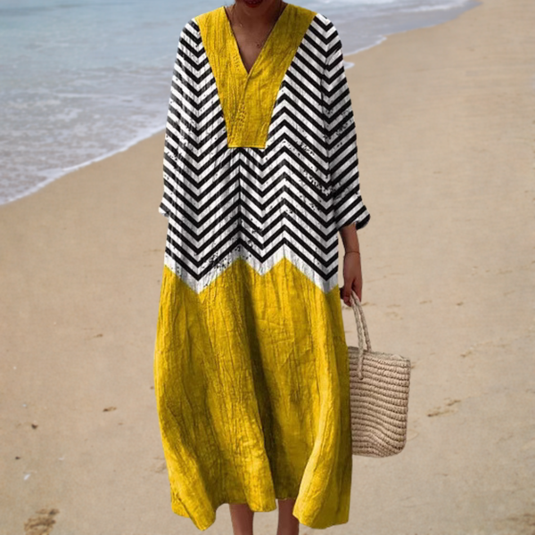 Vestido de Verano Amarillo de Zigzag