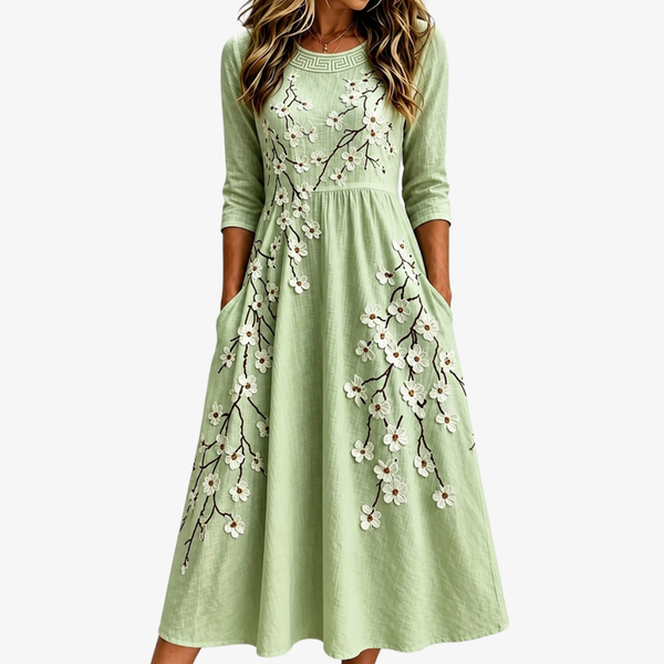Débora | Vestido de flores con bolsillos